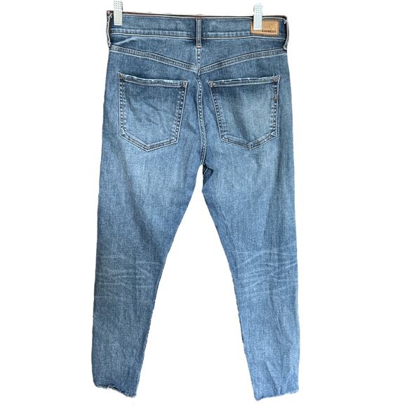 Express Original Vintage Skinny High Rise Distressed Frayed Women's Size 0 - Picture 3 of 8